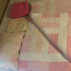 Pottery Barn Pink Twin Quilt